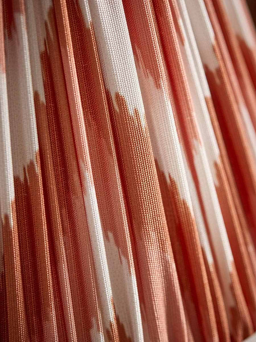 Tapered Clip On Shade - Orange Zig Zag Ikat