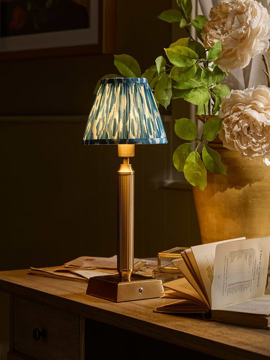 Tapered Clip On Shade - Blue Ikat