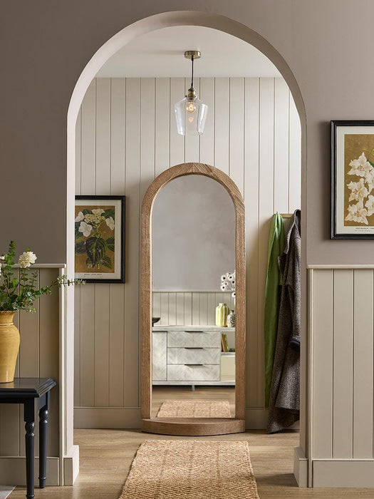 Arched Full Length Shelf Mirror