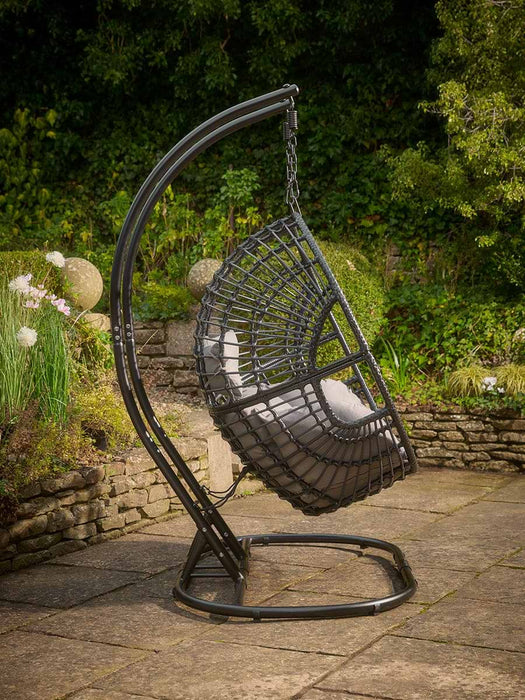 Indoor Outdoor Double Hanging Chair - Black