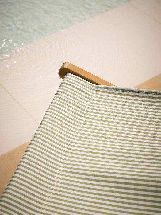 Olive Stripe Classic Deck Chair