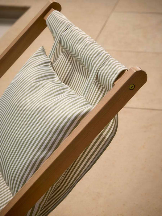 Olive Stripe Classic Deck Chair
