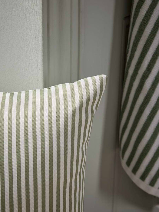 Classic Square Outdoor Cushion - Olive Stripe