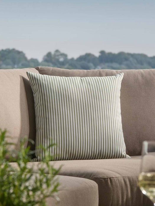Classic Square Outdoor Cushion - Olive Stripe