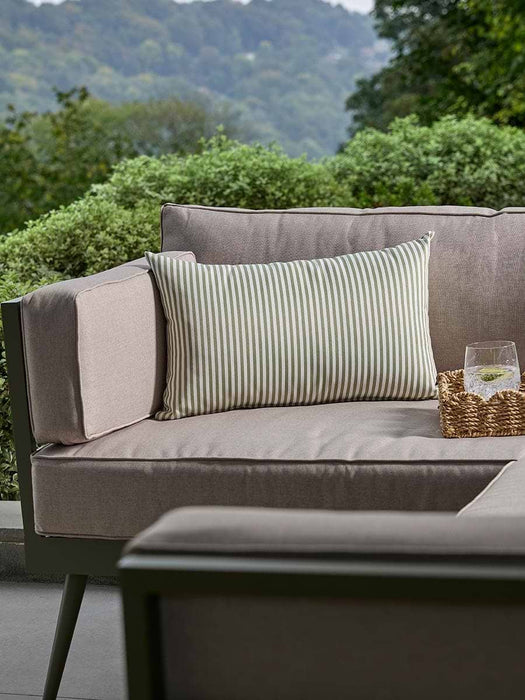 Classic Bolster Outdoor Cushion - Olive Stripe