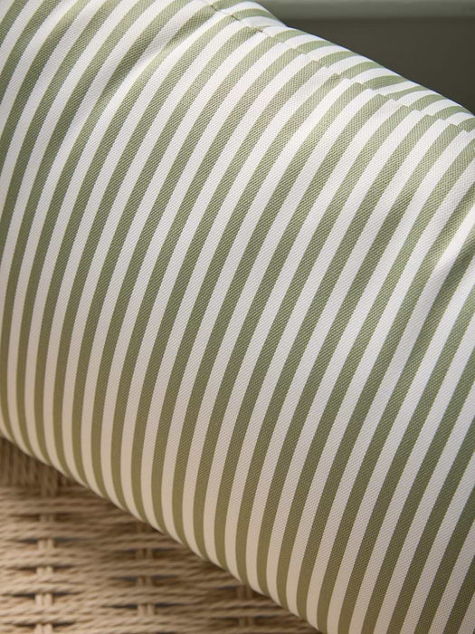 Classic Bolster Outdoor Cushion - Olive Stripe