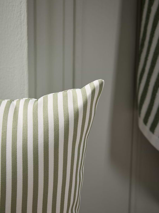 Classic Bolster Outdoor Cushion - Olive Stripe