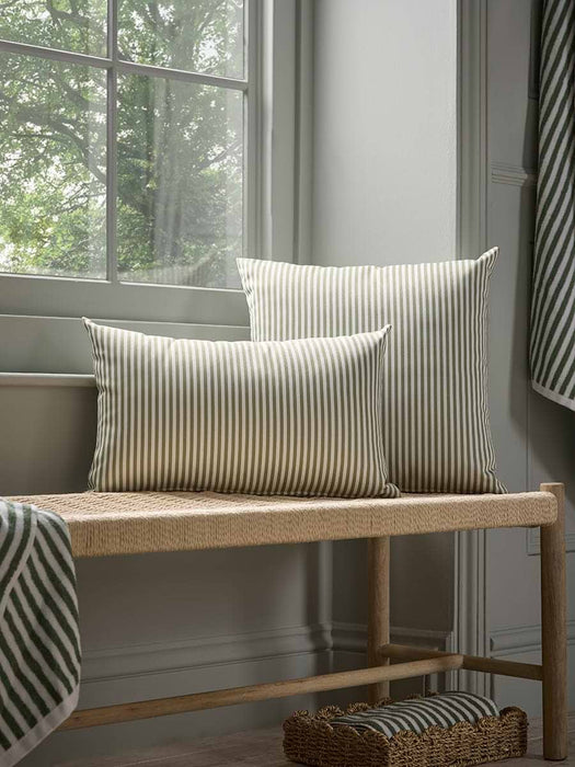 Classic Bolster Outdoor Cushion - Olive Stripe