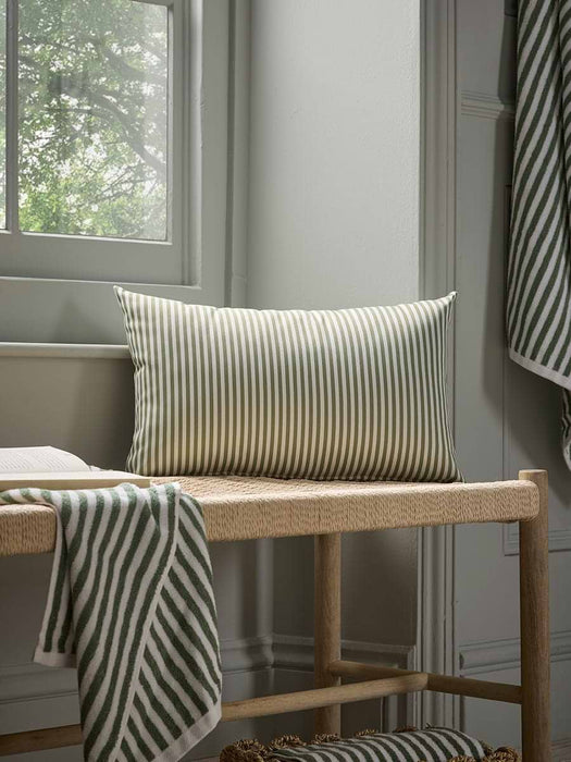Classic Bolster Outdoor Cushion - Olive Stripe