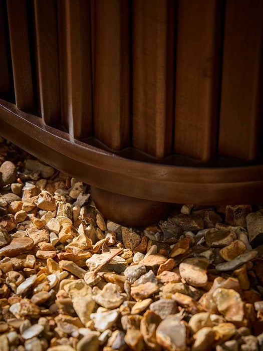 Louvre Wooden Planter Large - Walnut Finish