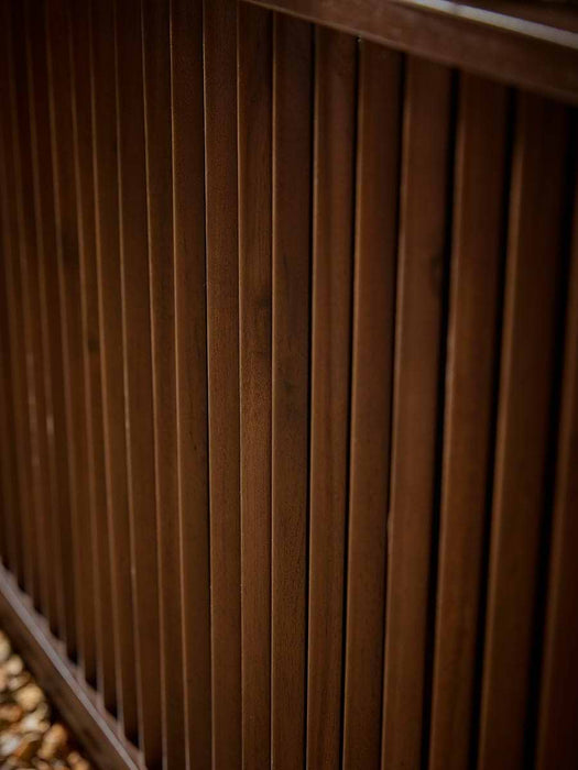 Louvre Wooden Planter Large - Walnut Finish