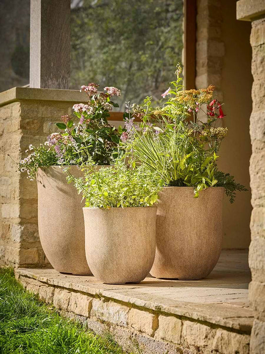 Three Budra Curved Planters - Sand