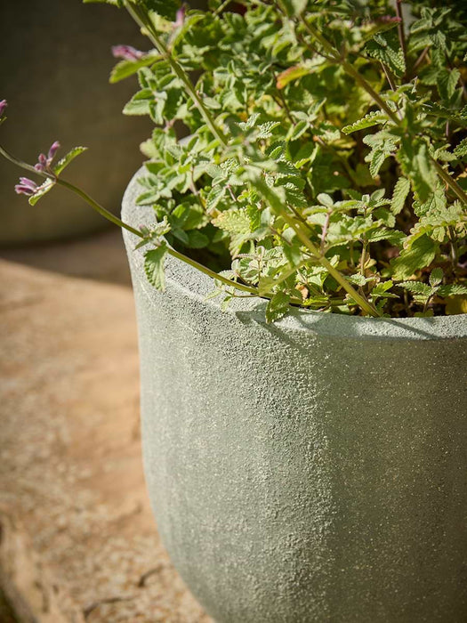 Three Budra Curved Planters - Verdegris
