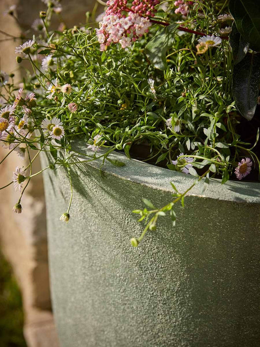 Three Budra Curved Planters - Verdegris