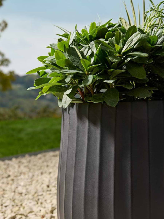 Three Fluted Planters - Soft Black