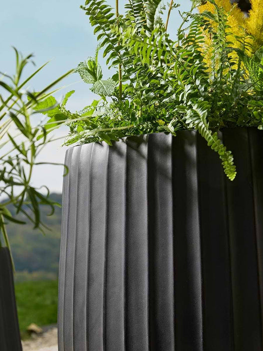 Three Fluted Planters - Soft Black