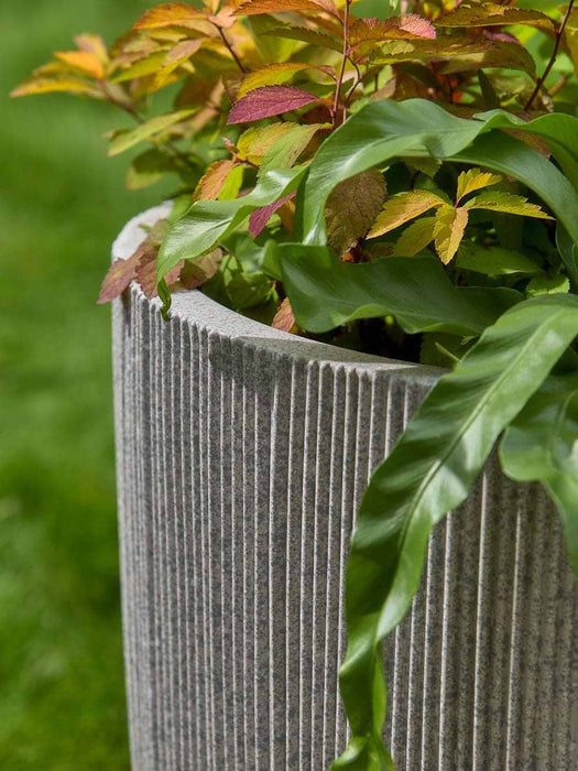 Three Ribbed Planters - Flecked Slate