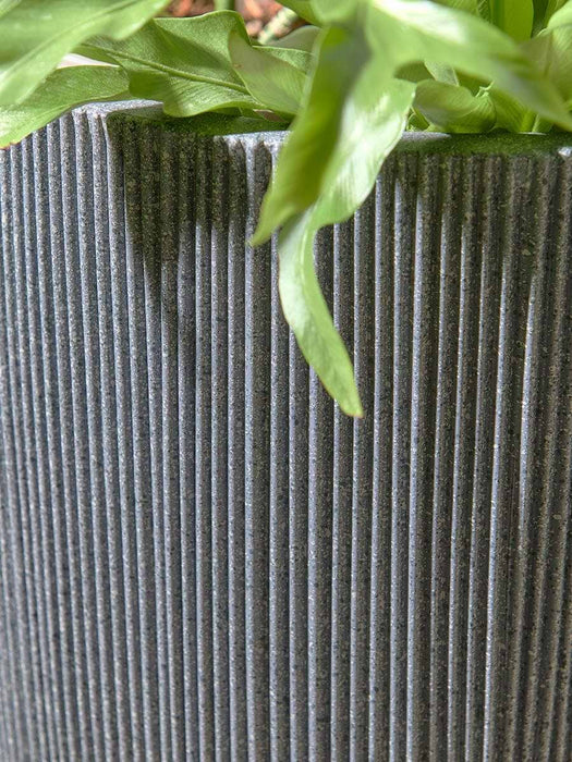 Three Ribbed Planters - Flecked Slate