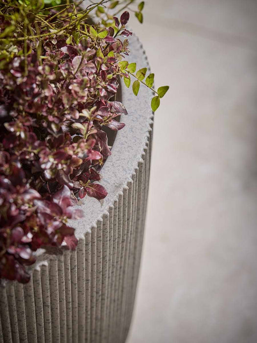 Three Ribbed Planters - Flecked Granite