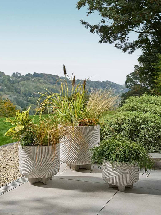 Three Modarc Footed Planters - Granite