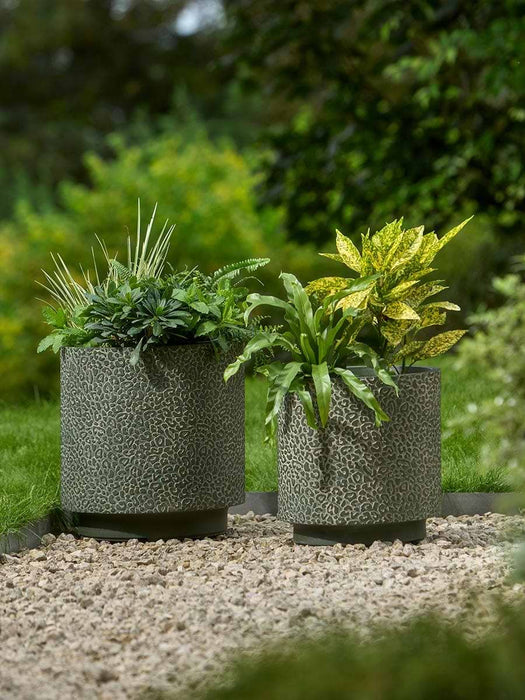 Two Leopard Planters - Dark Moss