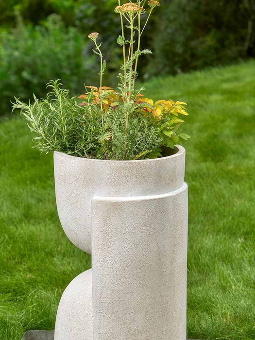 Twin Scoop Sculptural Planter - Clay
