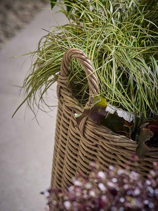 Three Faux Rattan Planters - Large