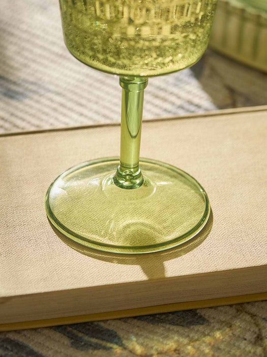 Four Geometric Acrylic Wine Glasses