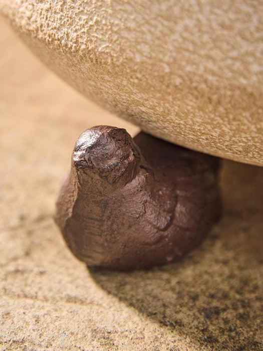 Three Cast Iron Bird Pot Feet