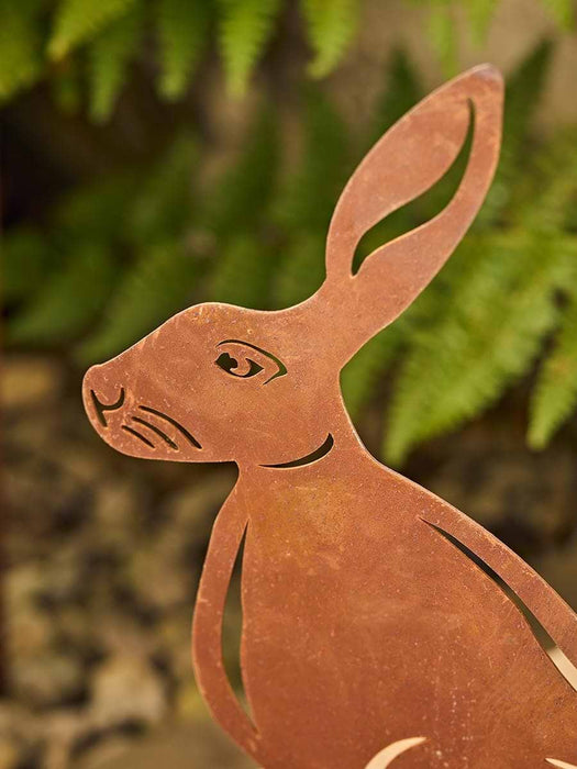 Rusty Hare Garden Ornament