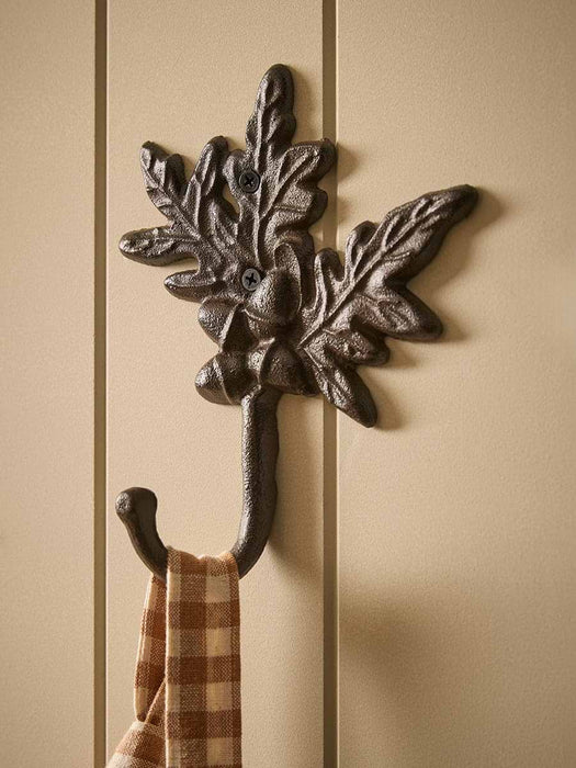 Three Cast Iron Leaf Hooks