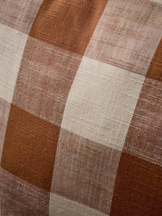 Gingham Indoor Outdoor Cushion - Terracotta