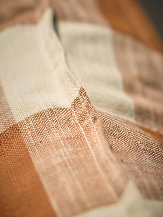 Gingham Indoor Outdoor Cushion - Terracotta