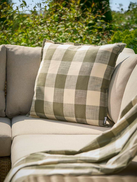 Gingham Indoor Outdoor Cushion - Green