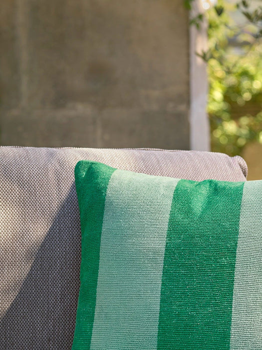 Retro Stripe Outdoor Cushion - Green