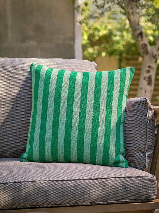 Retro Stripe Outdoor Cushion - Green