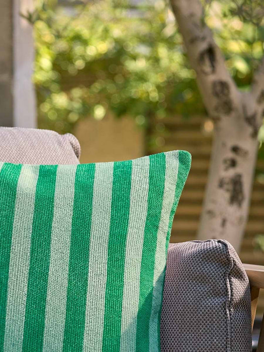 Retro Stripe Outdoor Cushion - Green