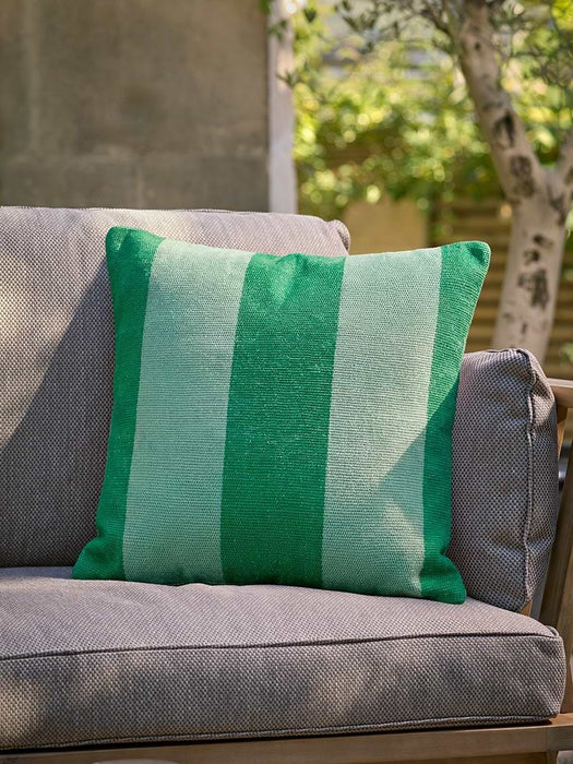 Retro Stripe Outdoor Cushion - Green