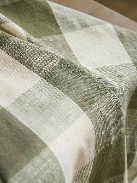 Gingham Indoor Outdoor Throw - Green