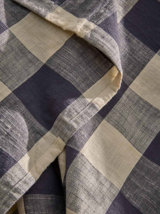 Gingham Indoor Outdoor Throw - Blue