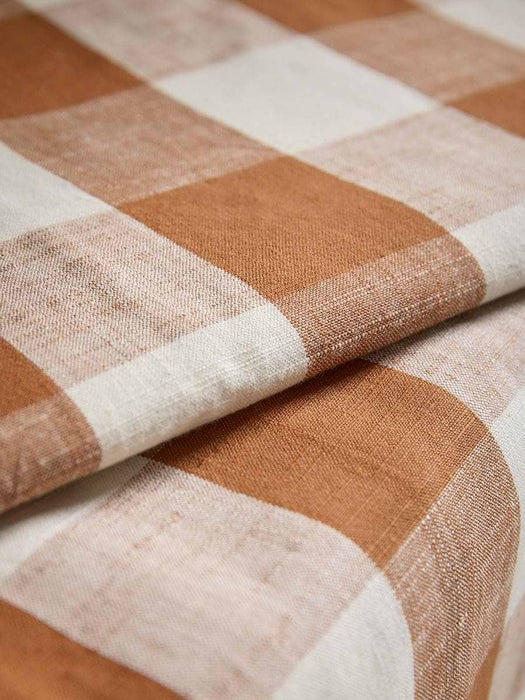 Gingham Indoor Outdoor Throw - Terracotta