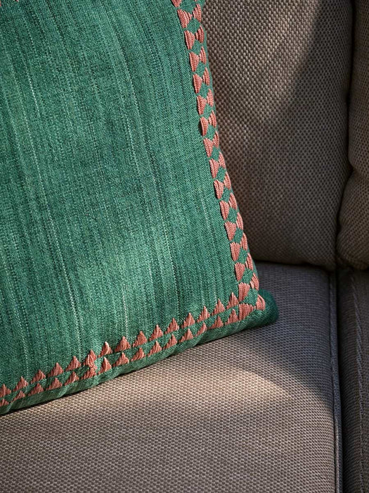 Cosma Weave Embroidered Outdoor Cushion