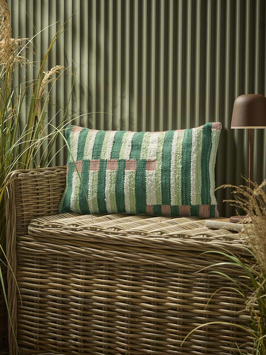 Aurora Grid Embroidered Outdoor Cushion