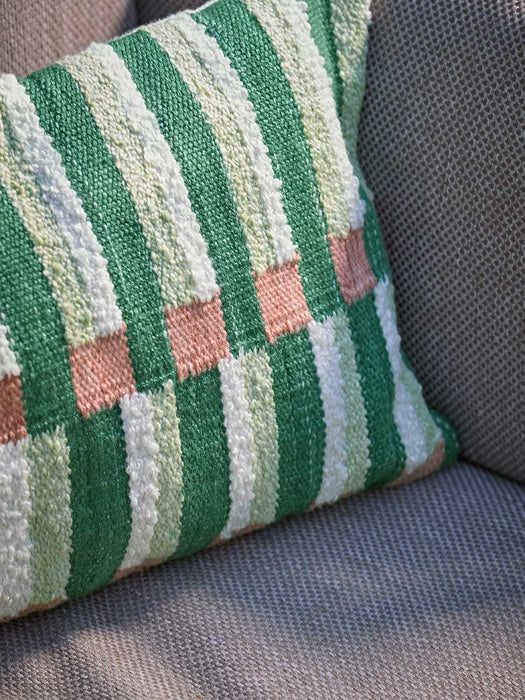 Aurora Grid Embroidered Outdoor Cushion