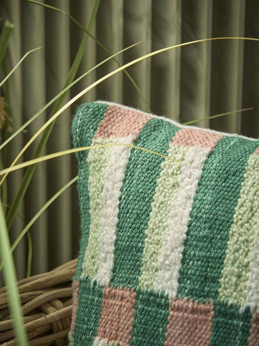 Aurora Grid Embroidered Outdoor Cushion