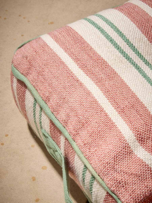 Helio Stripe Outdoor Floor Cushion - Dusty Pink