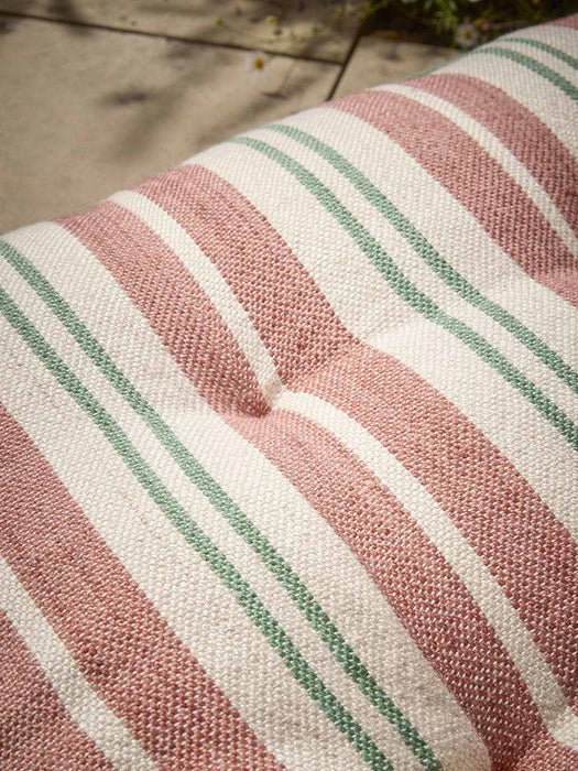 Helio Stripe Outdoor Floor Cushion - Dusty Pink