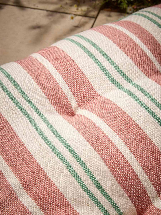Helio Stripe Outdoor Floor Cushion - Dusty Pink