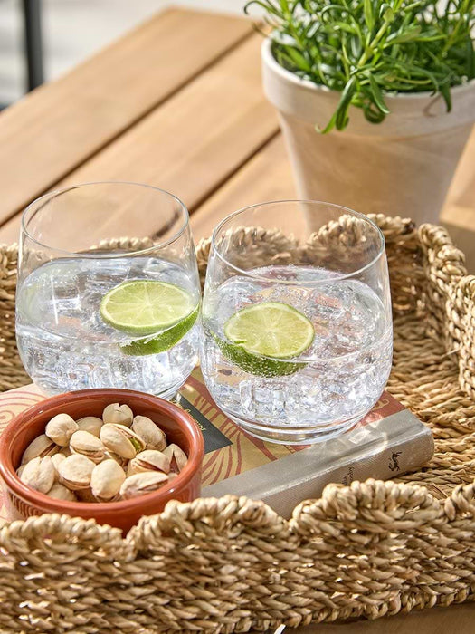 Six Crystal Tumblers