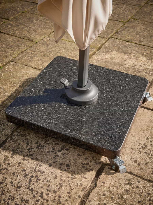 Square Cantilever Parasol Set - Slate & Champagne